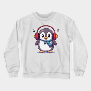 Penguin headphone Crewneck Sweatshirt